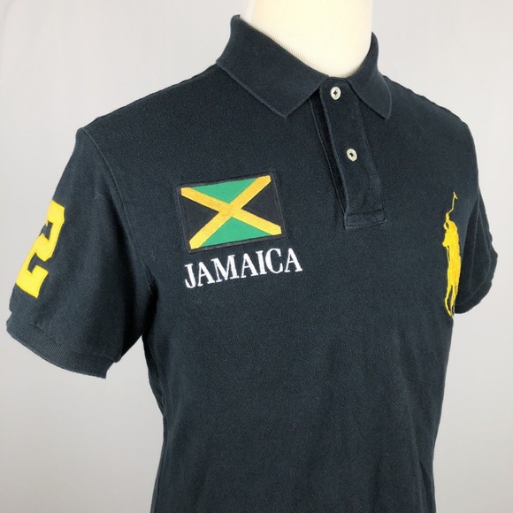black and yellow polo ralph lauren shirt